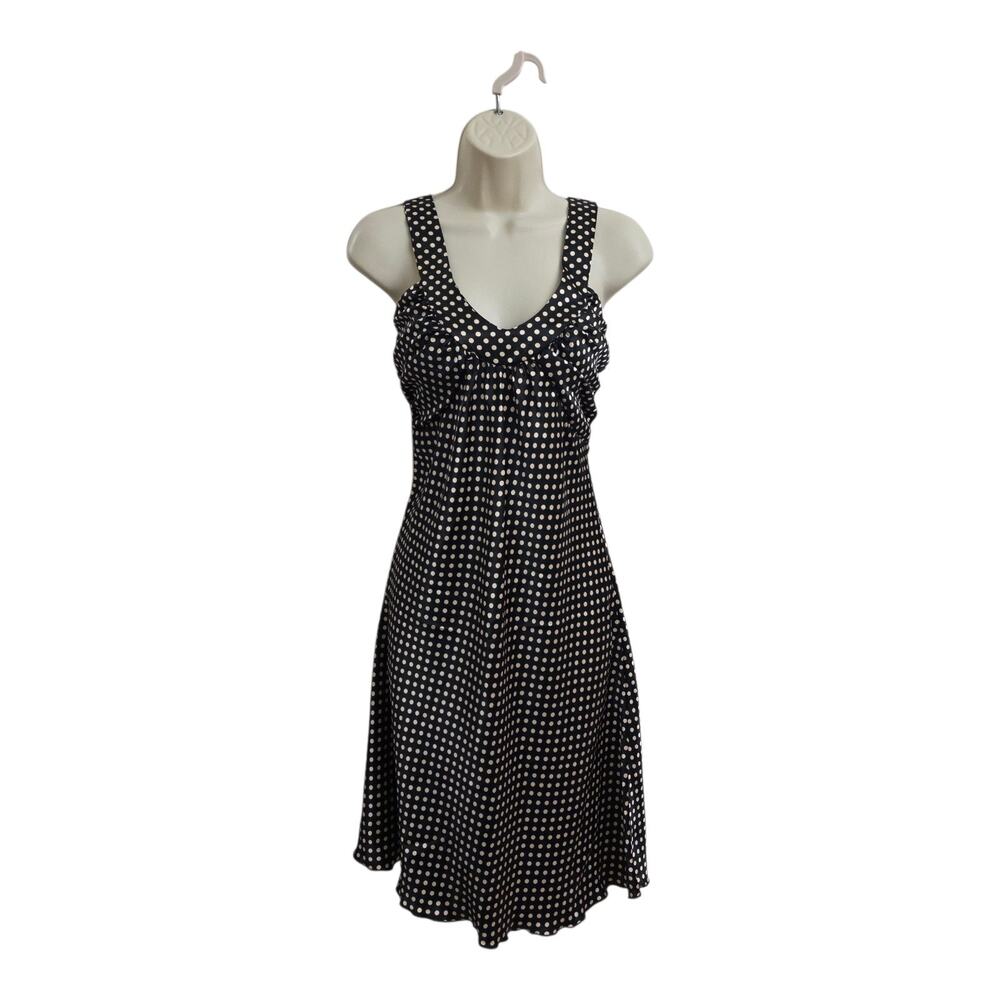 Pretty Good USA Y2K Polka Dot Dress Womens Large Black White Retro Pinup